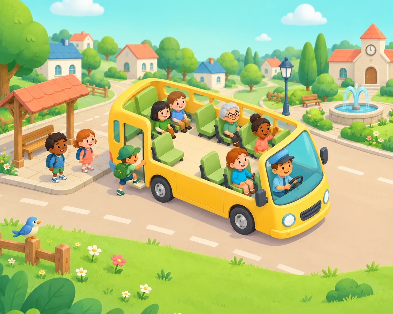 Le bus du village