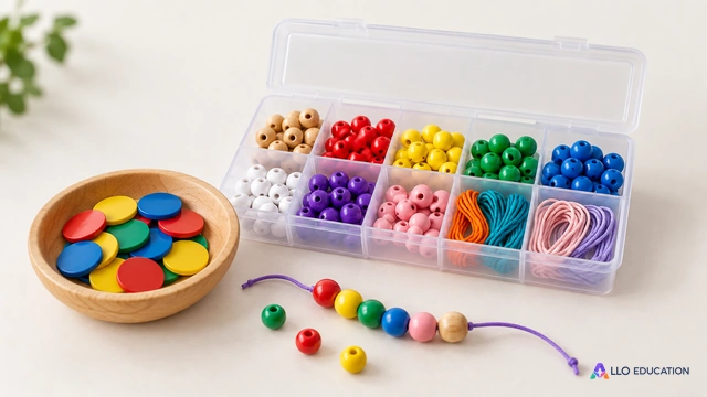 Du matériel et des jetons annoncent un coût à calculer.